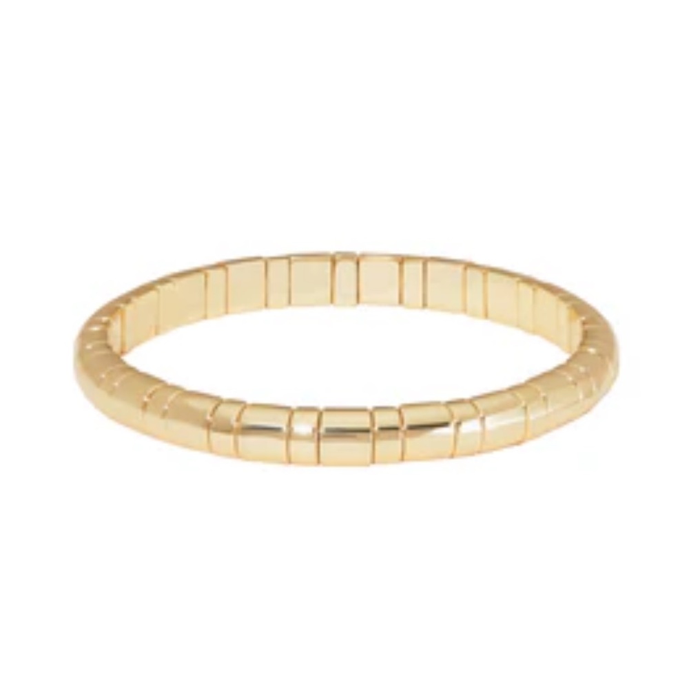 Roxanne Assoulin Gold Tile Stretch Bracelet